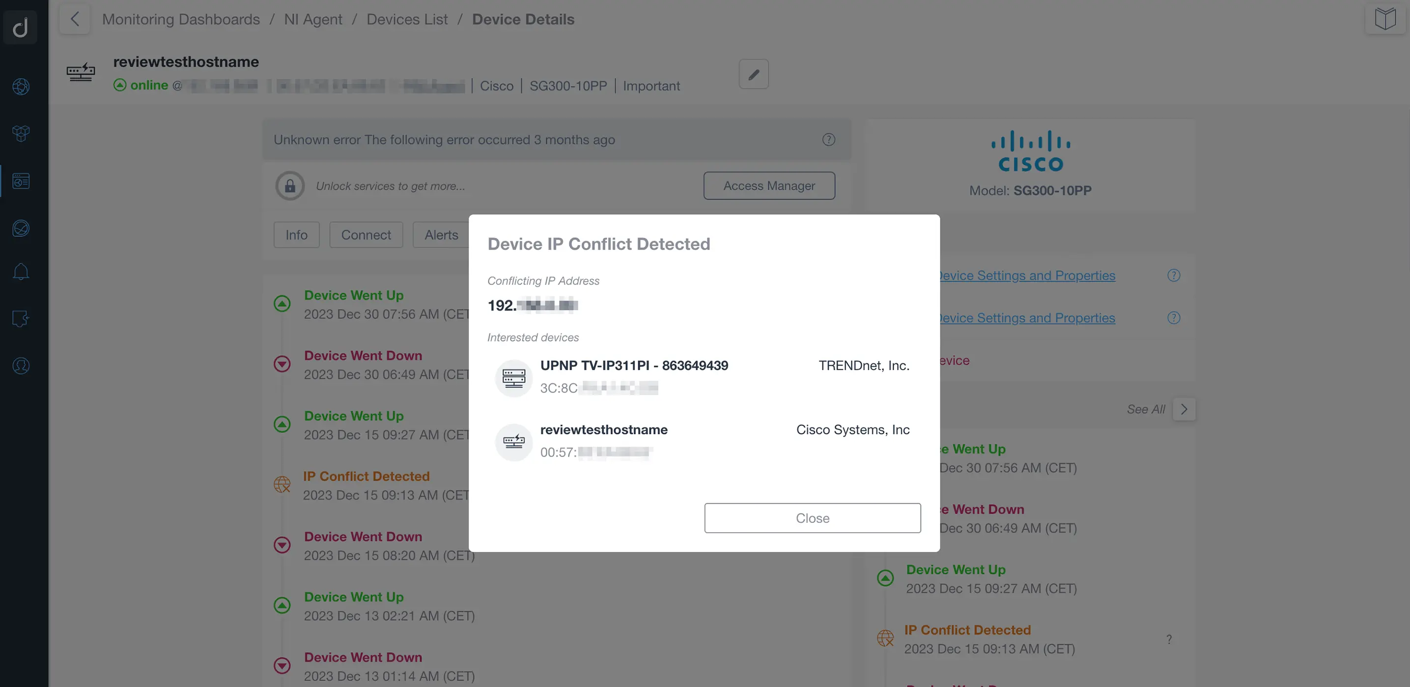 Network Troubleshooting Detail