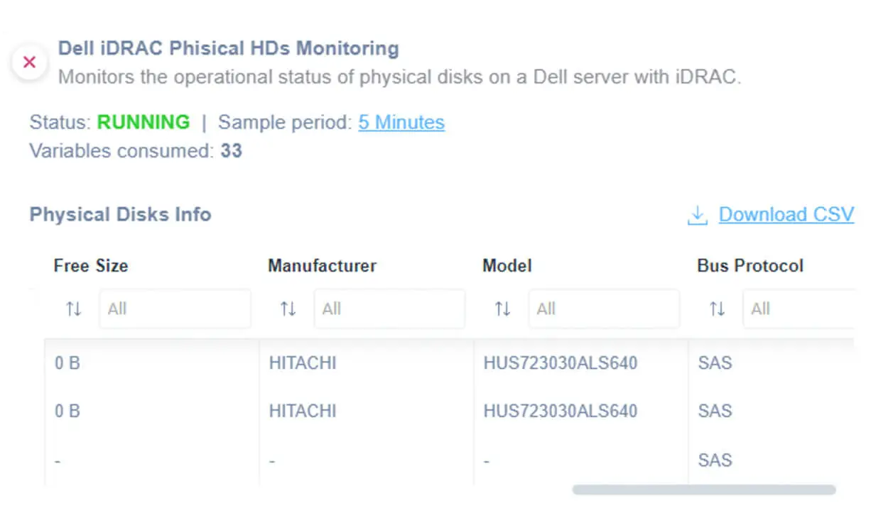 Easily monitor iDRAC Physical HDs 3