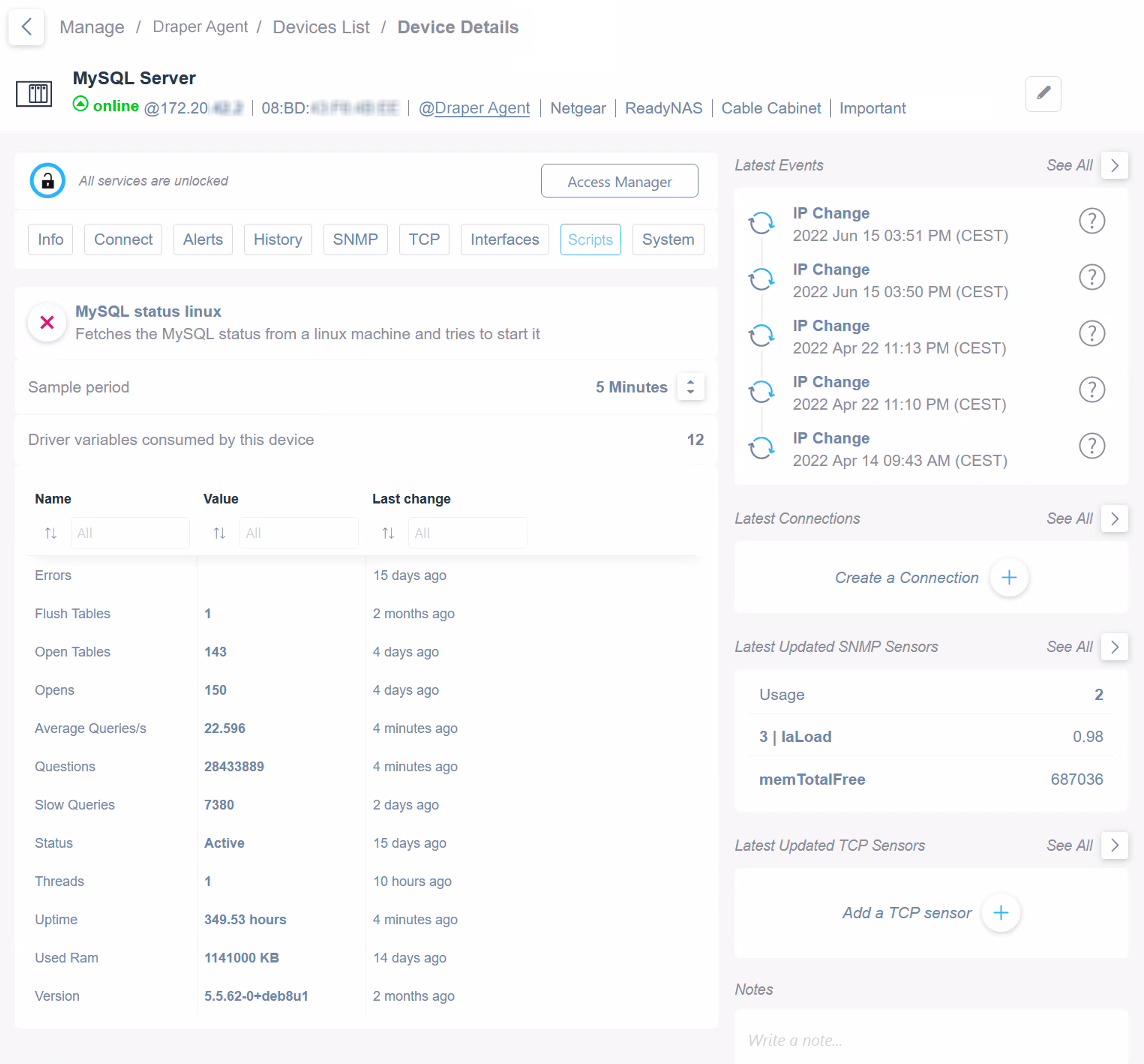 MySql Server Detail