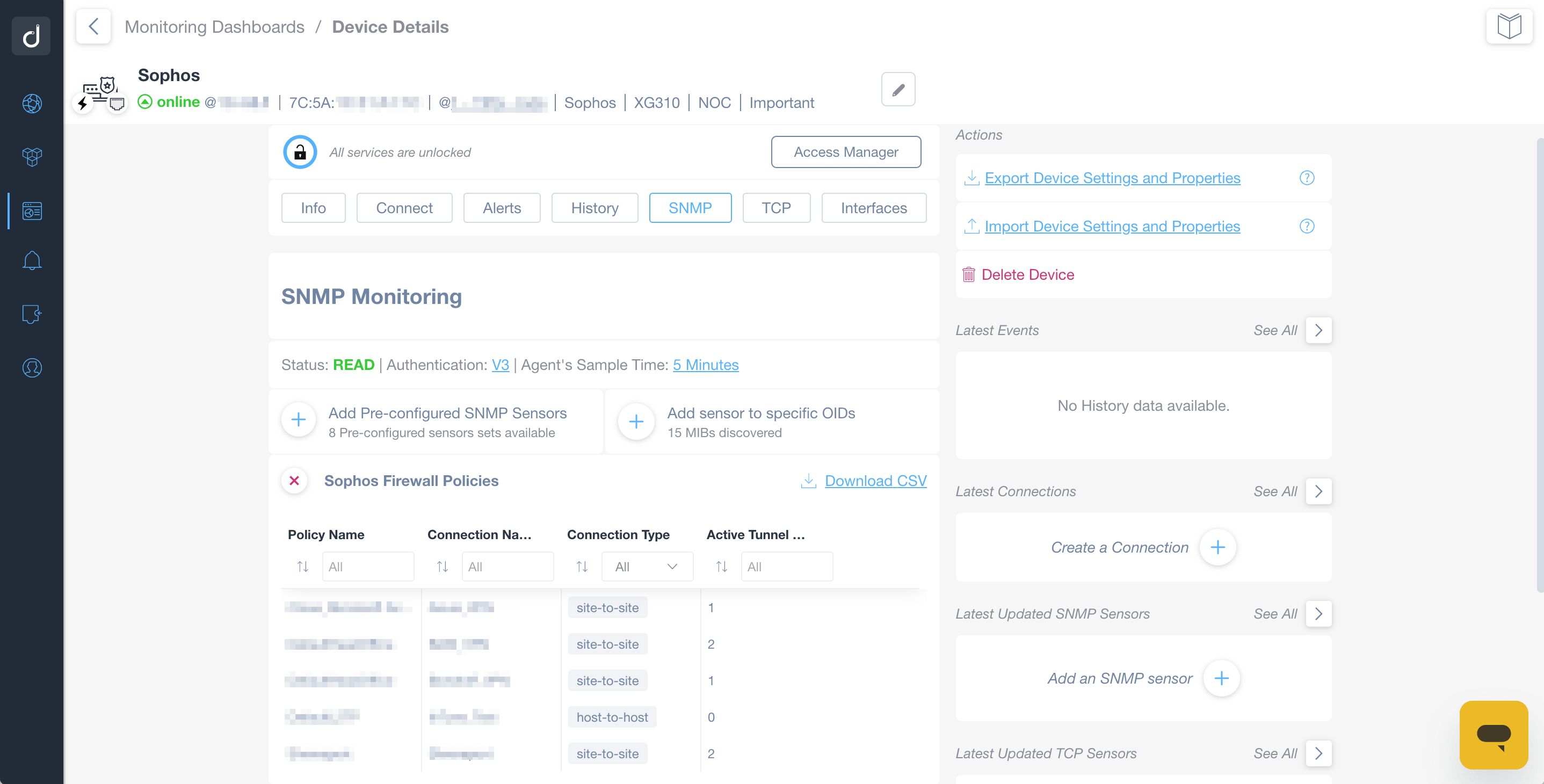 Sophos SNMP Monitoring