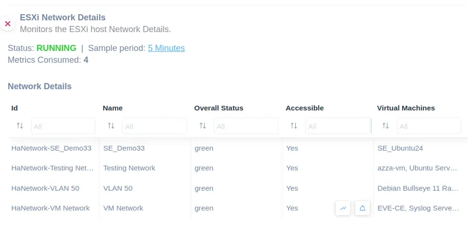 VMware ESXi Network Details