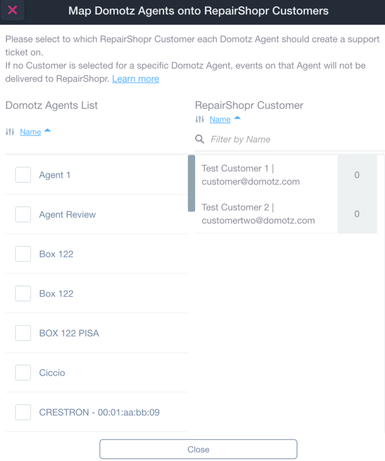 Monitor network and devices event with Domotz and solve them with RepairShopr