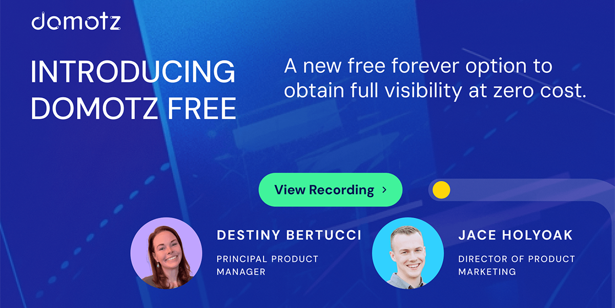 Introducing Domotz Free Webinar Recording